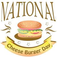 nationell ost burger dag vektor