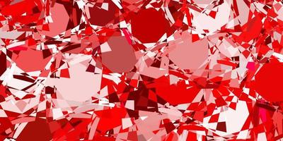 ljusrosa, röd vektormall med triangelformer. vektor