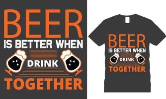 Bier-T-Shirt-Design vektor