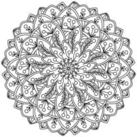 Mandala mit Doodle Beeren, Malvorlage mit Naturmotiven aus Blättern und Beeren in verschiedenen Ausführungen vektor
