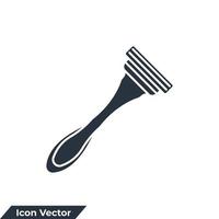 Rasiermesser-Symbol-Logo-Vektor-Illustration. Rasierklinge Symbolvorlage für Grafik- und Webdesign-Sammlung vektor