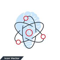 Physik-Symbol-Logo-Vektor-Illustration. Symbolvorlage für Molekularatom-Neutronenlabor für Grafik- und Webdesign-Sammlung vektor
