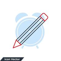Bleistift-Symbol-Logo-Vektor-Illustration. bleistiftsymbolvorlage für grafik- und webdesignsammlung vektor