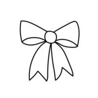 Illustration mit einer Babyschleife auf einem weißen, isolierten Hintergrund. Vektorclipart im Doodle-Stil für einen Kinderladen, eine Website, eine Postkarte oder ein Poster vektor