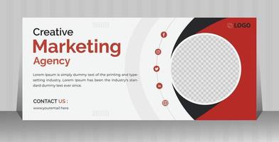 digital marketidigital business marketing promotion timeline facebook und social media cover design template vektor