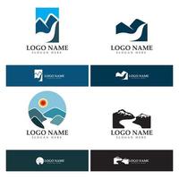 flod logotyp logotyp vektor ikon illustration design mall