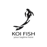 Koi-Fisch-Tierlogo und Symbolvektorvorlage vektor