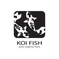 Koi-Fisch-Tierlogo und Symbolvektorvorlage vektor