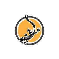 ödla kameleont gecko animall logotyp och symbol vektor illustration