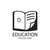 Buch Bildung Logo Vorlage Vektor Illustration Design