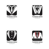 Smoking-Mann-Logo-Design-Vektor-Vorlage vektor