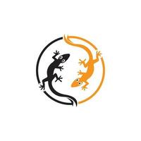 ödla kameleont gecko animall logotyp och symbol vektor illustration