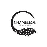 Eidechse Chamäleon Gecko Animall Logo und Symbolvektorillustration vektor