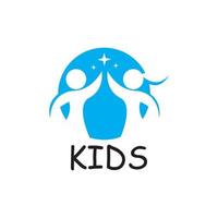 Kinder-Logo-Konzept-Vektor-Vorlage vektor