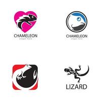 Eidechse Chamäleon Gecko Animall Logo und Symbolvektorillustration vektor