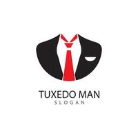 Smoking-Mann-Logo-Design-Vektor-Vorlage vektor