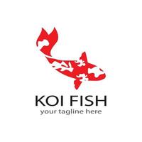 Koi-Fisch-Tierlogo und Symbolvektorvorlage vektor