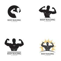 Vektorobjekt und Symbole für das Design des Fitness-Logos des Sportlabels Fitnessstudio-Abzeichen