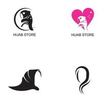 Muslimah Hijab Logo Vorlage Vektor-Illustration Design vektor