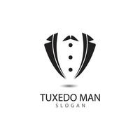 Smoking-Mann-Logo-Design-Vektor-Vorlage vektor