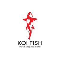 Koi-Fisch-Tierlogo und Symbolvektorvorlage vektor