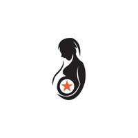 Schwangere Logo Vorlage Vektor Icon Illustration Design