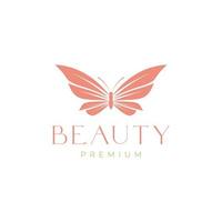 Ästhetisches Schmetterlings-Logo-Design für weibliche Schönheit vektor