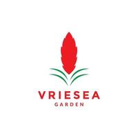 buntes Blumen-Vriesea-Logo-Design vektor