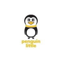 kleiner Pinguin niedliches Logo-Design vektor