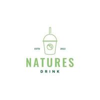 Natur Getränkebecher Kunststoff frisches Logo vektor