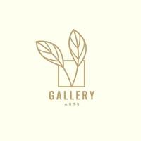 blad konst galleri logotyp design vektor