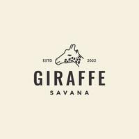 Kopf-Giraffe-Hipster-Logo-Design vektor