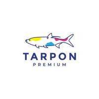 abstrakt fisk tarpon logotyp design vektor