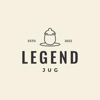 altes Legendenkrug Vintage Hipster Logo vektor