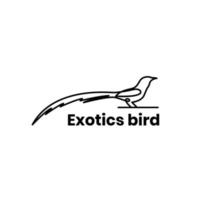 skata fågel rader konst minimal logotyp vektor