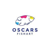 Tier Fisch Oscar abstrakte Linie Logo vektor