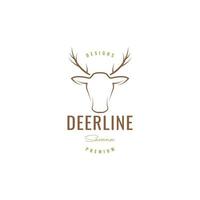 Head Deer Hipster-Logo-Design vektor