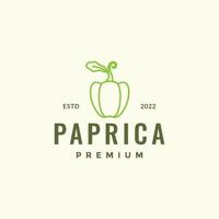 hipster färgad paprika logotyp design vektor