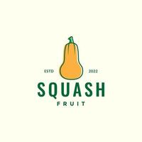 Farbiges Hipster-Squash-Logo-Design vektor