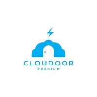 Cloud-Tür-Himmel-Logo-Design vektor