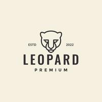 ansikte fä leopard minimal hipster logotyp vektor