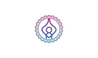 Yoga-Logo-Design kostenlose Vorlage vektor