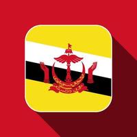 brunei flagga, officiella färger. vektor illustration.