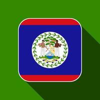 Belize-Flagge, offizielle Farben. Vektor-Illustration. vektor