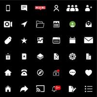 blandad samling av trettio sex ikon vektorer