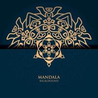 Goldener Mandala Design Hintergrund frei Vektor