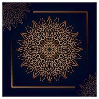 Goldener Mandala Design Hintergrund frei Vektor