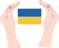 ukrainische Griwna Vektor handgezeichnete Flagge, ukrainische Flagge Vektor handgezeichnete Flagge