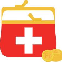 schweiz flagga vektor hand dragen flagga, swiss franc vektor hand dragen