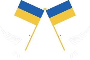 ukrainische Griwna Vektor handgezeichnete Flagge, ukrainische Flagge Vektor handgezeichnete Flagge